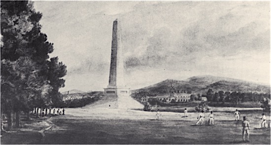 Cricket in Phoenix Park, circa 1830
