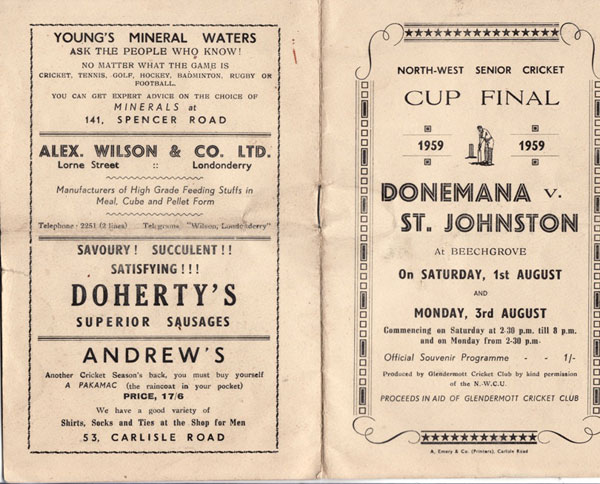 1959 Cup Final Programme